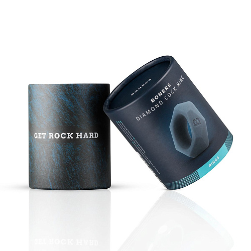 Тёмно-серое эрекционное кольцо в виде гайки EDC Wholesale BON006