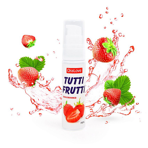 Гель-смазка с земляничным вкусом Биоритм Tutti-frutti LB-30002 (30 гр)