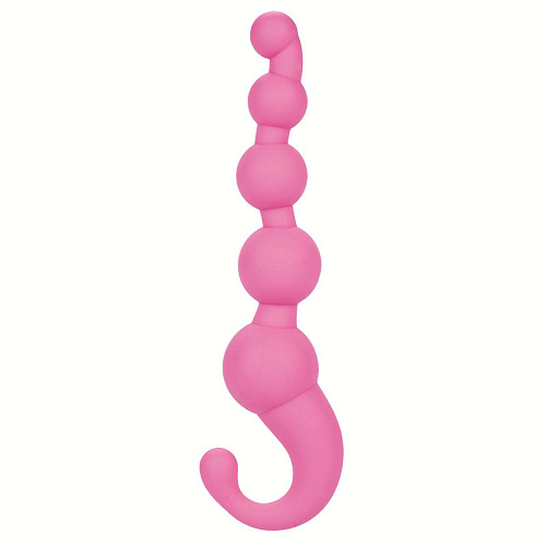 Упругая розовая цепочка California Exotic Novelties L Amour Premium Silicone Beaded Probes SE-4626-04-3 (17 см)