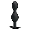 Чёрные анальные шарики из силикона Baile BI-0400350-0801 (12,5 см)