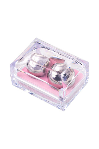 Металлические серебристые вагинальные шарики ToyFa 715010