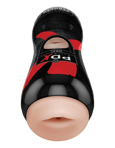 Мастурбатор-ротик телесногоо цвета Pipedream Vibrating Oral Stroker RD523