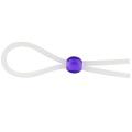 Прозрачное лассо с фиолетовой бусиной NMC SILICONE COCK RING WITH BEAD LAVENDER 170053