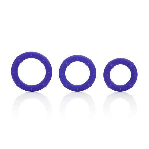 Набор фиолетовых эрекционных колец California Exotic Novelties Posh Silicone Love Rings SE-1369-25-3