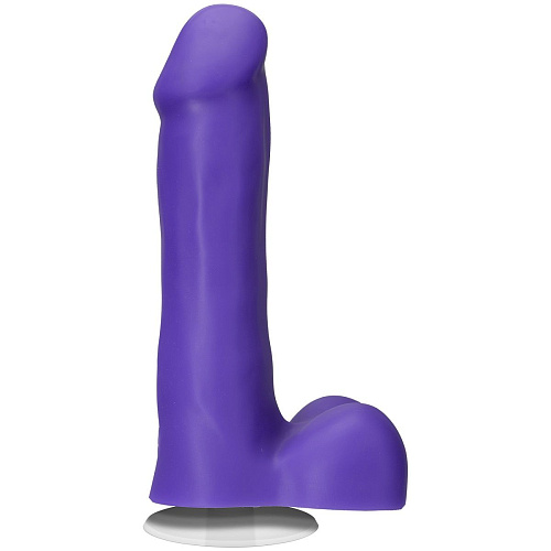 Фиолетовый фаллоимитатор на присоске Doc Johnson Icon 6 Slim Dong with Balls 0501-02-BX (16,51 см)