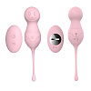 Нежно-розовые вагинальные шарики с пультом ДУ S-HANDE VAVA SHD-S068