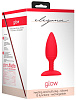 Красная анальная пробка с вибрацией и подогревом Shots Media BV Glow ELE015RED (12 см)