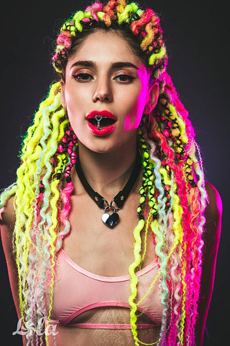 Чёрный ошейник с замком и ключиком Lola toys Utopia 1091-01lola