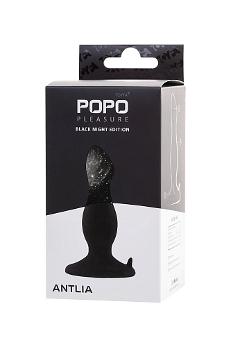 Чёрная анальная втулка POPO Pleasure Antlia 731423 (10,5 см)