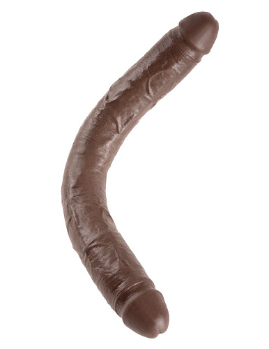 Коричневый двусторонний фаллоимитатор Pipedream 16 Thick Double Dildo PD5518-29 (40,6 см)