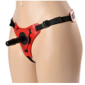 Красно-чёрные трусики с плагом Sitabella HARNESS Trapper 3157-2 XL