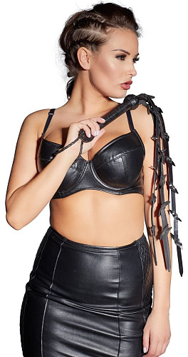 Чёрный флогер с узелками на хвостах Orion ZADO Flogger 2040506 1000 (75 см)