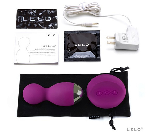 Лиловые вагинальные шарики с ДУ Lelo Hula Beads Deep Rose LEL7534
