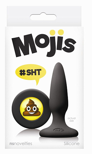 Чёрная силиконовая пробка NS Novelties Emoji SHT NSN-0511-03 (8,6 см)