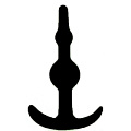 Чёрная анальная втулка NMC SMILING SILICONE BUTT PLUG BLACK 111592 (8,9 см)