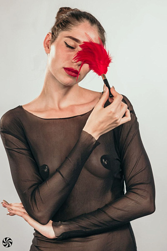 Красный перьевой тиклер Lola Lingerie Plume 1082-01lola (23 см)