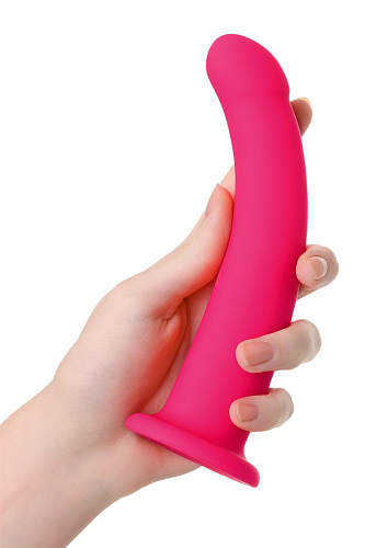 Розовый анальный фаллоимитатор с изгибом POPO Pleasure 731340 (17,5 см)