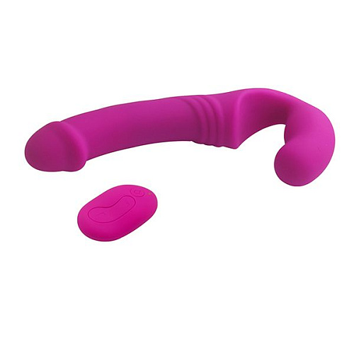 Розовый безремневой вибрострапон с пультом Howells 183512pink (21,5 см)