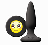 Чёрная силиконовая пробка NS Novelties Emoji OMG NSN-0511-33 (8,6 см)