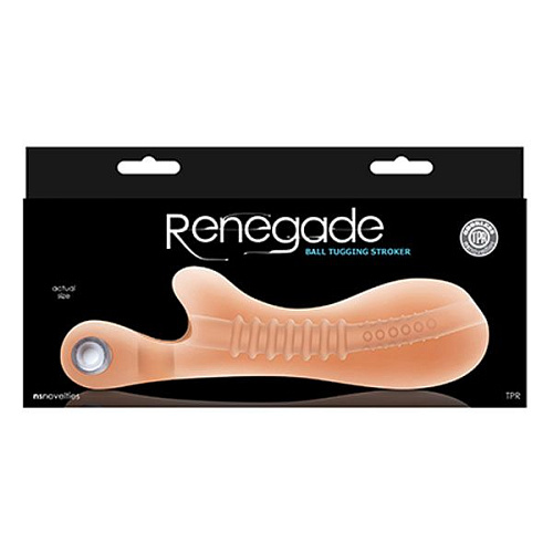 Телесный мастурбатор с вибростимулятором мошонки NS Novelties Renegade Ball Tugging Stroker NSN-1151-31
