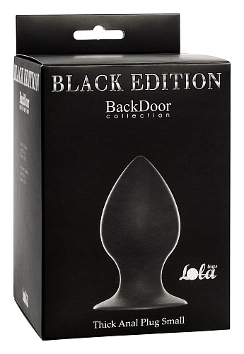 Чёрная анальная пробка Lola toys Thick Anal Plug Small 4211-01Lola (7,8 см)