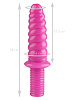Розовый фантазийный фаллоимитатор Сумерки богов «Улитка» 1015-79 BX DD (28 см)