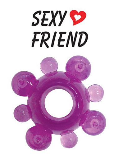 Фиолетовое эрекционное кольцо Bior toys Sexy Friend SF-70121