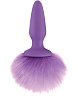 Фиолетовая анальная пробка с фиолетовым заячьим хвостом NS Novelties Bunny Tails Purple NSN-0510-55