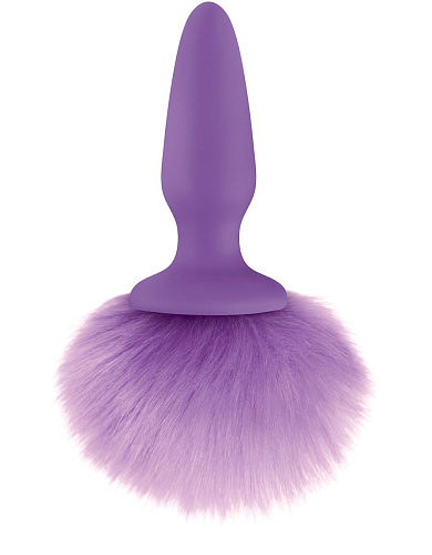 Фиолетовая анальная пробка с фиолетовым заячьим хвостом NS Novelties Bunny Tails Purple NSN-0510-55