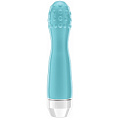 Голубой вибратор с покрытой шишечками головкой Shots Media BV Lowri LOV006TUR (15 см)