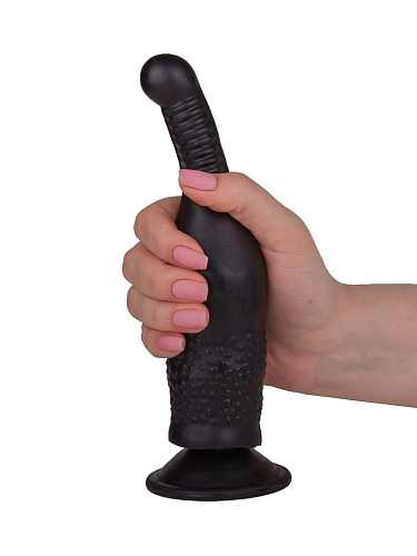 Чёрный анальный фаллоимитатор на присоске LOVETOY (А-Полимер) 402200 (17 см)