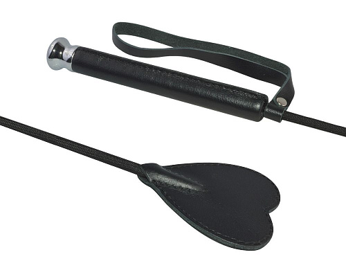 Чёрный стек с шлепком-сердечком Sitabella 3039-1 (70 см)