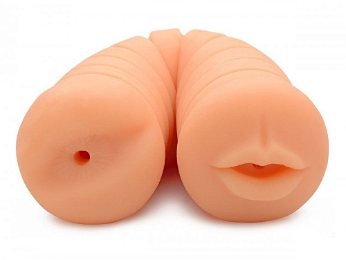 Телесный мастурбатор - анус и ротик XR Brands Stroke-N-GoAE747