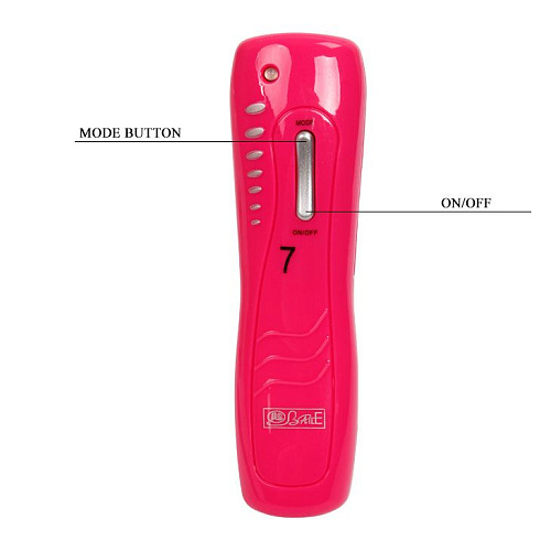 Розовая бабочка для клитора с анальным массажёром  3 в 1 Baile BI-036011-0101