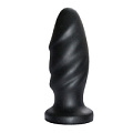 Чёрный спиралевидный анальный плаг LOVETOY (А-Полимер) 428200 (12,9 см)