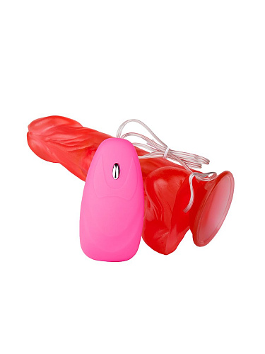 Розовый вибромассажёр с присоской Сумерки богов №26 314-26 BX DD (19,5 см)