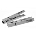 Серебристые зажимы на соски в виде бельевых прищепок XR Brands Bros Pin Nipple Clamps TF2603