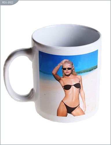 Белая кружка с обнажающимися девушками Play Star С050