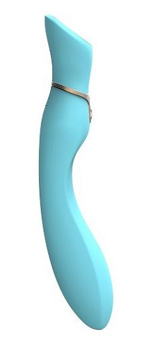 Голубой вибратор с screen-touch управлением Viotec MIRACLE CHANCE 1806B1 (21 см)