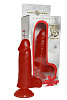 Гелевый красный фаллоимитатор с присоской Сумерки богов №2 321-02 BX DD (16,3 см)