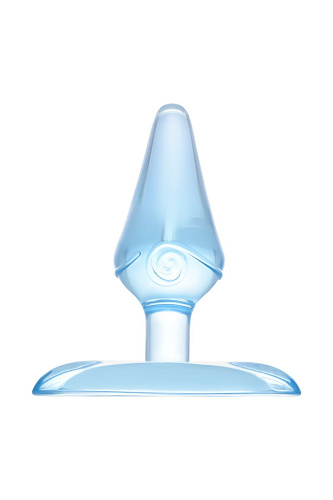 Голубая анальная втулка с ограничителем ToyFa 881304-6 (6,5 см)