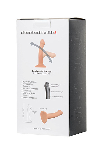 Телесный фаллос на присоске Strap-on-me Silicone Bendable Dildo S 6013090 (17 см)