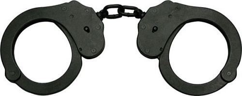 Наручники из тёмного металла Mister B A88B Handcuffs With Chain MB680400