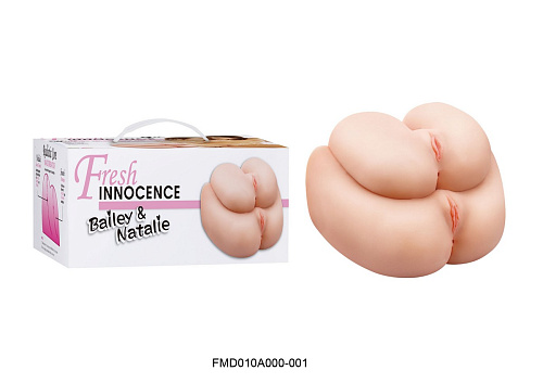 Двойной реалистичный мастурбатор телесного цвета - имитация секса с двумя NMC Байли и Натали FMD010A000