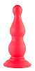 Красная фигурная анальная втулка ToyFa 901332-9 (15 см)