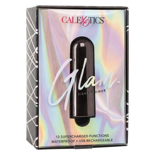 Чёрная перезаряжаемая вибропуля California Exotic Novelties Glam SE-4406-10-3