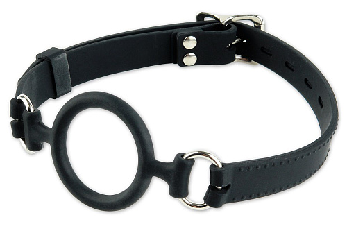 Чёрный О-образный силиконовый расширитель рта Pipedream Silicone O-Ring Gag PD3699-23