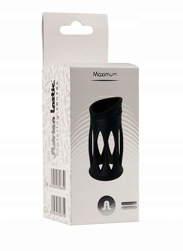 Синяя ребристая насадка на пенис Adrien Lastic Maximum L 30675