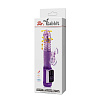 Фиолетовый ротатор с возвратно-поступательными движениями и клиторальным стимулятором Baile BW-037351-0603 (24 см)