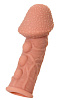 Насадка на фаллос телесного цвета с пузыриками, венками и ребристостью KOKOS Extreme Sleeve 009 ES.009-M (14,7 см)